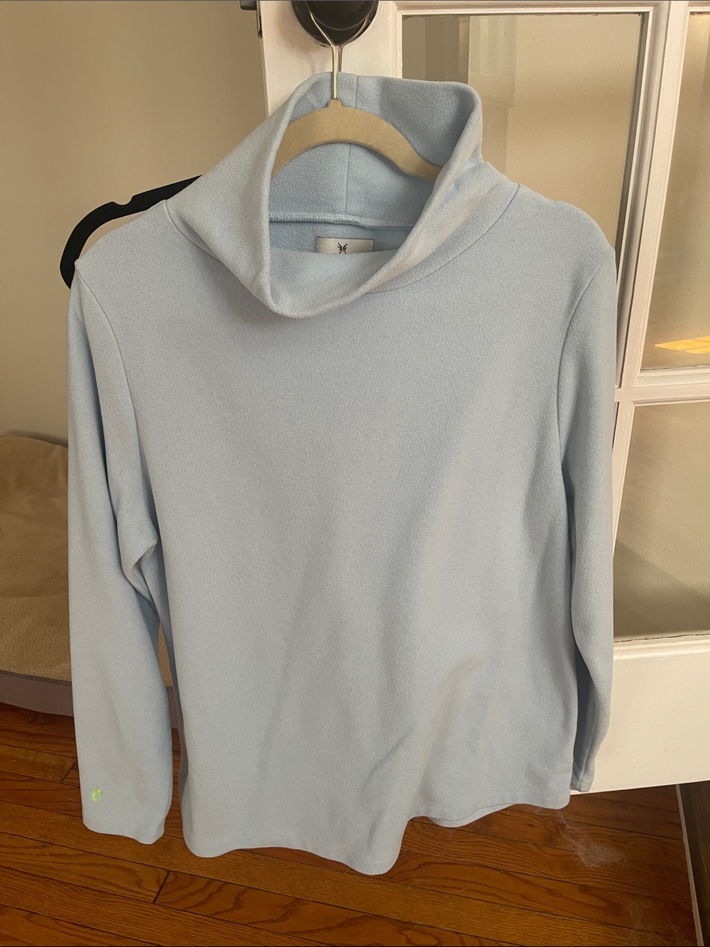 Dudley Stephens Ice Blue Neck Terry Fleece Pullover